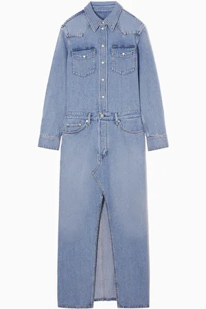 COS Maxi Chemisier In Denim