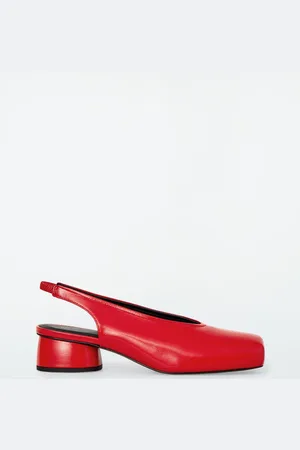 COS Ballerine In Pelle Con Tacco E Punta Quadrata