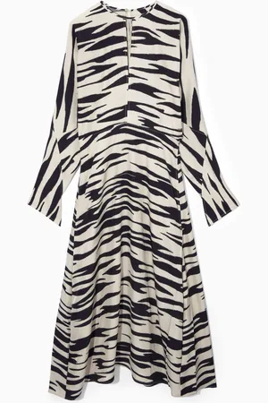 COS Abito Midi Zebrato Con Dettaglio Cut Out