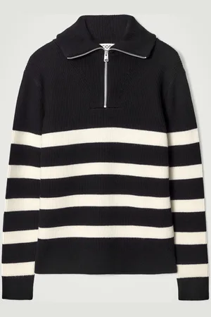 COS Maglione Con Mezza Cerniera In Misto Lana E Cotone