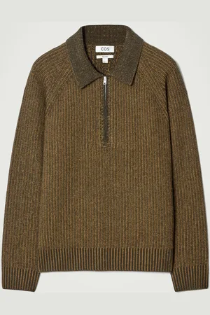 COS Maglione Lana Merino E Yak Colletto Mezza Cerniera