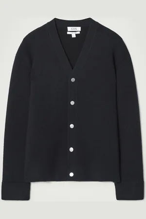 COS Cardigan Double Face In Lana Con Scollo A V