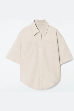 COS Camicia In Denim A Maniche Corte Taglio Rilassato