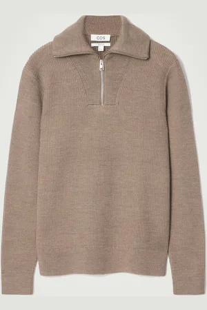COS Maglione Con Mezza Cerniera In Misto Lana E Cotone
