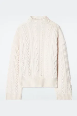COS Maglione A Trecce In Lana Con Collo A Imbuto
