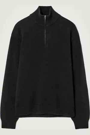 COS Maglione Con Mezza Cerniera In Puro Cashmere