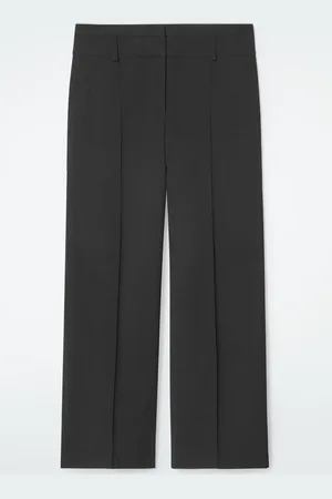 COS Pantaloni Regolari A Gamba Larga In Twill Di Lana