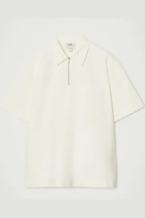 COS Polo In Twill Di Cotone Con Mezza Cerniera