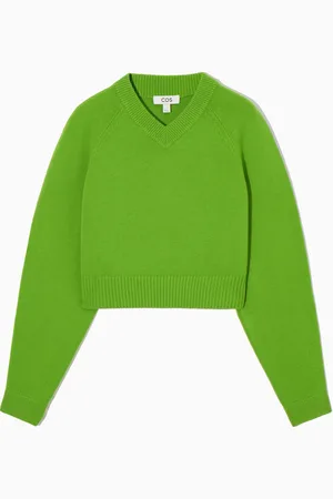 COS Maglione Cropped In Lana Con Scollo A V