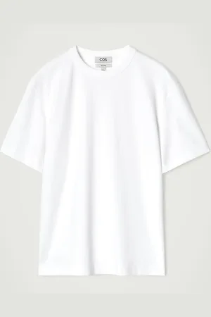 COS T-Shirt Girocollo In Cotone Interlock in