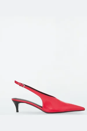 COS Sandali Slingback A Punta In Pelle Con Kitten Heel