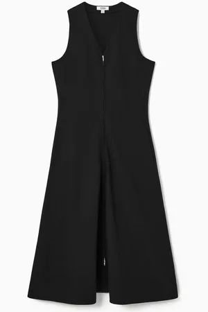 COS Abito Midi Con Cerniera Frontale E Scollo A V