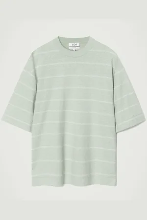 COS T-Shirt Jersey Di Canapa A Righe Taglio Rilassato in