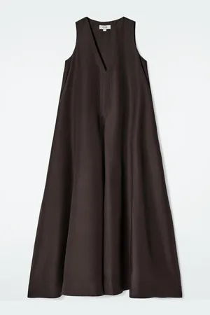 COS Abito Maxi A Trapezio In Misto Lino