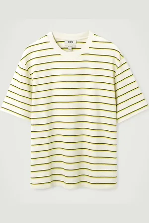 COS T-Shirt In Cotone Bouclé A Righe Taglio Rilassato in