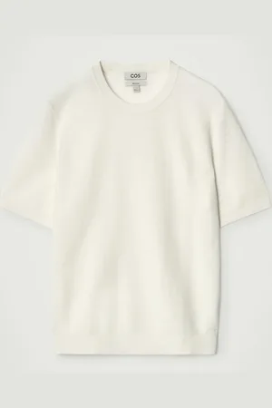 COS T-Shirt In Maglia Di Cotone Testurizzata in