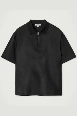 COS Polo In Lino Con Pannelli A Contrasto in