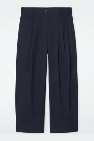 COS Pantaloni In Cotone Con Taglio Barrel Leg E Pieghe