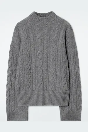 COS Maglione A Trecce In Lana Con Collo A Imbuto