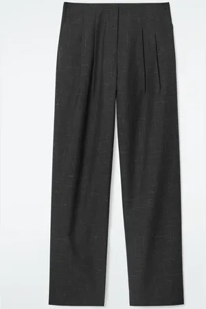 COS Pantaloni Regolari In Lana Screziata Gamba Dritta