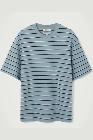 COS T-Shirt In Cotone Bouclé A Righe Taglio Rilassato in