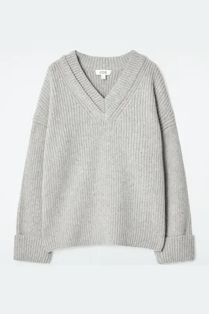 COS Maglione In Lana Merino Con Scollo A V A Strati