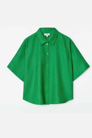 COS Camicia Squadrata In Lino A Maniche Corte