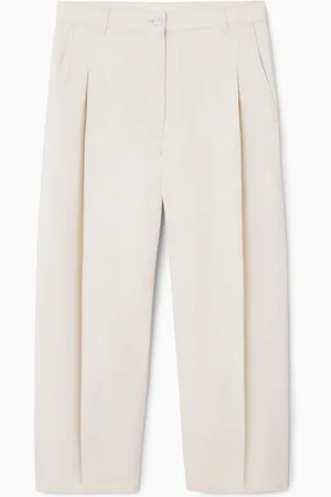 COS Pantaloni Barrel Leg In Denim Con Pinces