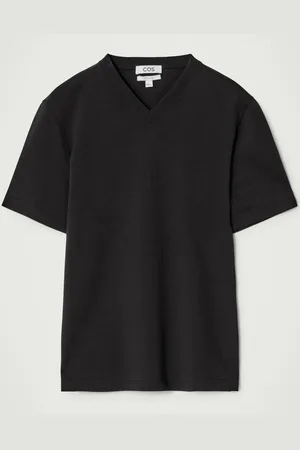 COS T-Shirt In Cotone Interlock Con Scollo A V in