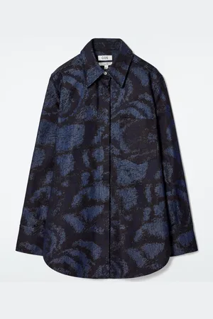COS Camicia In Denim Motivo Jacquard Taglio Regolare