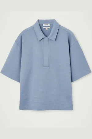 COS Polo In Seersucker Con Mezza Cerniera