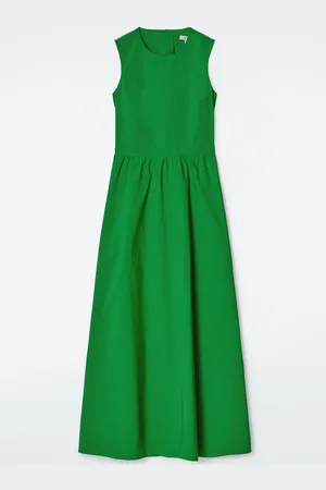 COS Abito Midi In Cotone Con Cut-Out Sulla Schiena