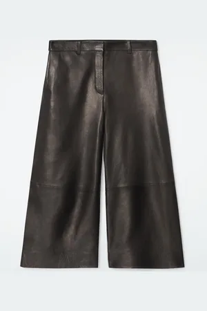 COS Pantaloni Culotte In Pelle Con Taglio Barrel Leg