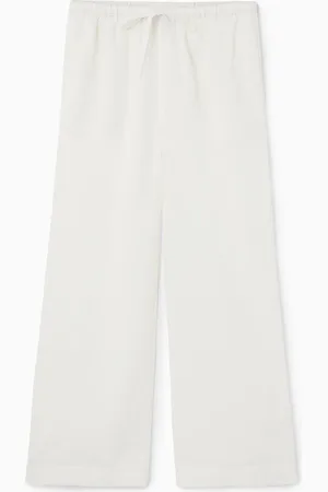 COS Pantaloni A Gamba Larga In Lino Con Coulisse