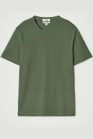 COS T-Shirt In Cotone Spazzolato Dal Taglio Regolare in