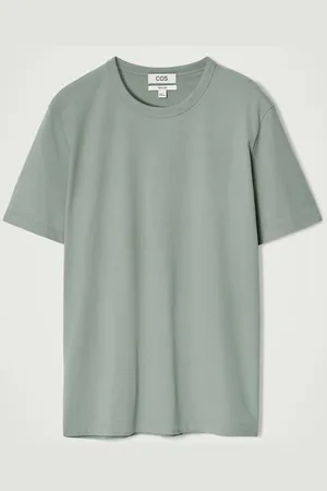 COS T-Shirt In Cotone Spazzolato Dal Taglio Regolare in