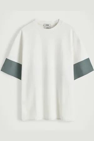 COS T-Shirt Oversize In Cotone A Blocchi Di Colore in