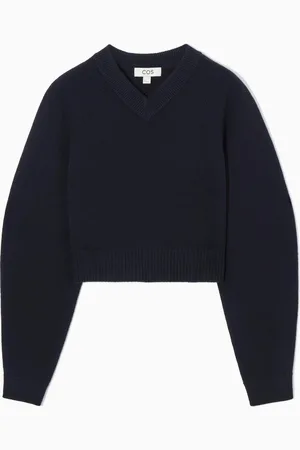 COS Maglione Cropped In Lana Con Scollo A V