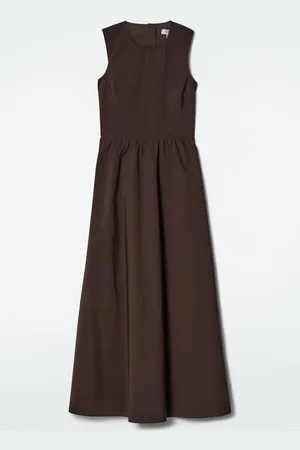 COS Abito Midi In Cotone Con Cut-Out Sulla Schiena