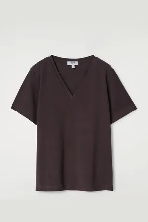 COS T-Shirt In Cotone Con Scollo A V