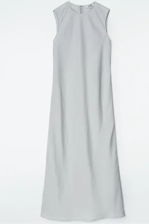 COS Biascut Linenblend Midi Dress in