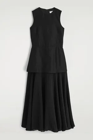COS Layered Peplum Midi Dress in