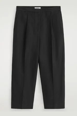 COS Linenblend Cropped Straightleg Trousers in