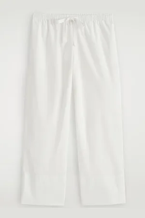 COS Drawstring Cotton Trousers in