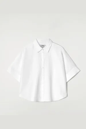 COS Camicia Squadrata In Lino A Maniche Corte