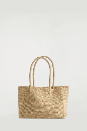 COS Mini Borsa Tote Intrecciata In Rafia