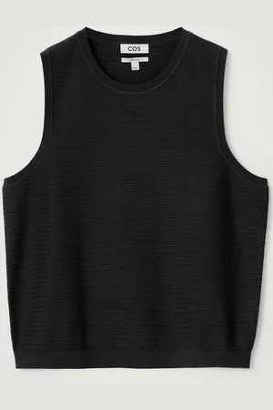 COS Canotta In Maglia Di Cotone Con Texture