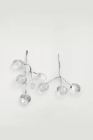 COS Mismatched Cascading Glass Earrings
