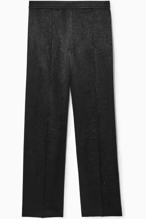 COS Pantaloni A Gamba Dritta In Raso Increspato