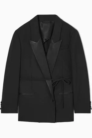 COS Blazer Rilassato Con Revers In Raso E Cintura